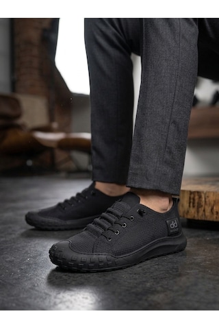 Ba0248 Boa Siyah Esnek Bağcıklı Ultra Hafif Nefes Alan Sneaker Ayakkabı