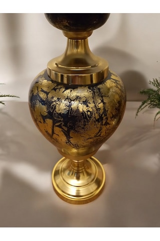 2'li Set Uzun Şamdan Mumluk - Gold Gold