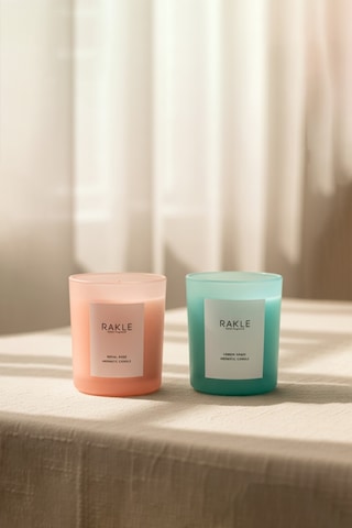 Rakle Basic Soft 2'li Mum Seti Yeşil - Pembe 120 Gr Renkli
