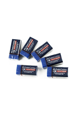Faber Castell Faber-Castell No:24 Orta Boy Mavi Sınav Silgisi 10 Adet