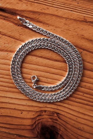 Encili Silver 925 Ayar Gümüş Örgü Model Zincir Kolye