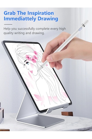 Dokunmatik Şarjlı Tablet Kalem Stylus iPad Uyumlu Samsung Çizim