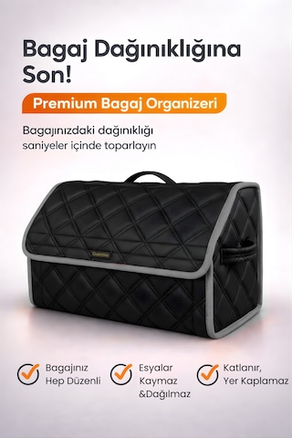 Bagaj Çantası Oto Bagaj Organizer Çift Kat Deri Su Geçirmez Kaymaz Katlanır Araç Düzenleyici - Dct4 Stiloto