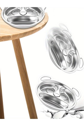 Paslanmaz Çelik Panda Şekilli Yemek Tabağı - Karikatür Tasarım