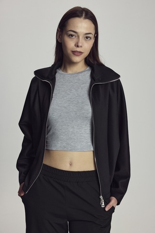 Scorp Astera Kadın Fermuarlı Sweatshirt Siyah Standart
