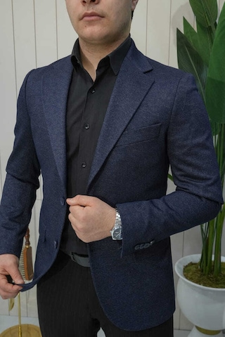 Bys Beystil Sivri Yaka Lacivert Ceket 416 - Slim Fit
