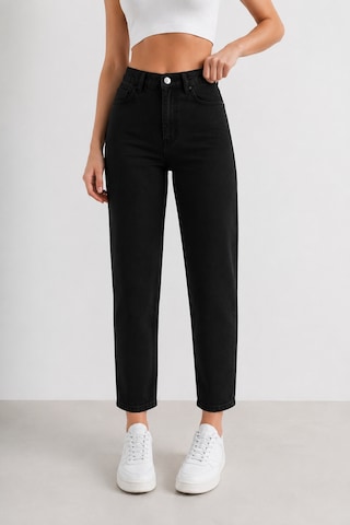J&kstores Mom Fit Yüksek Bel Jean Pantolon Siyah