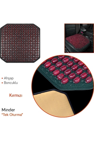 Guard Oturma Minderi Ahşap Boncuklu Kırmızı 733.r