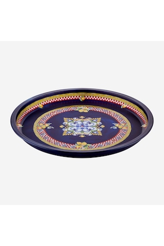 Lacivert Metal Tepsi 34 Cm