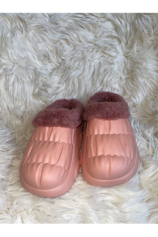 Akınal Bella Ortopedik Ultra Yumuşak Yünlü Unisex Ev Terliği Somon