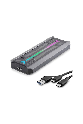 Ssd Kutu Type-c 3.1 + Usb3.0 Nvme M2 Chıp Rtl9210 Siyah Hdx1775 Evimdeyokyok