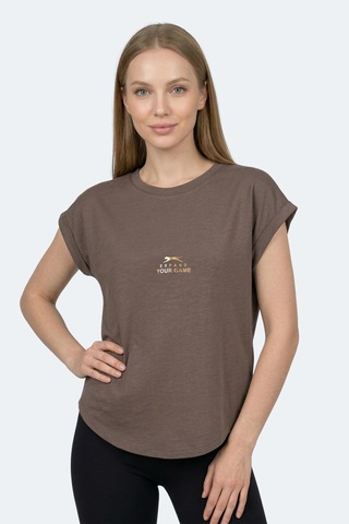 Slazenger Kapa Kadın Kahve Tişört Kahverengi