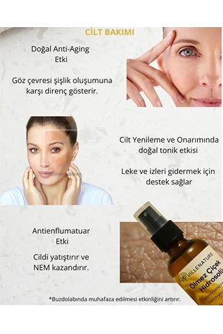 Villenature Ölmez Çiçek Hidrosolü Immortelle Hydrosol Helichrysum Italicum 2 x 100 ML