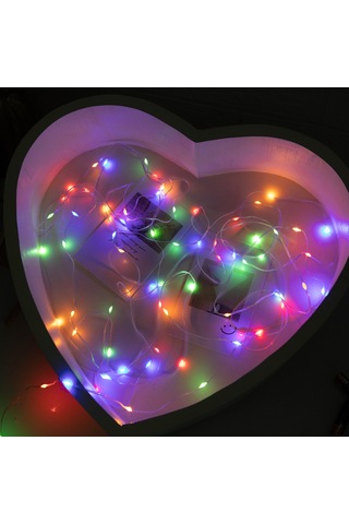 Hfambition 1 Metre 10 Led Bakır Tel Işıklı Zincir - 2xaa Pil Harici - Sürekli Aydınlatma - Ip43 Su Geçirmez - Çok Renkli Dekoratif Işık