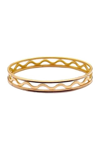 Agakulche 30 Gr 2'li Ajda Kanallı Ve 1 Zikzak 22 Ayar Altın Bilezik