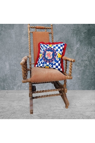 Nar Çift Taraflı Dekoratif Püsküllü - Saçaklı Kırlent Kılıfı 1 Ad Karışık/Çok Renkli