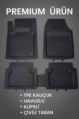 Tüm Araçlara Uyumlu Unimat3d Havuzlu Paspas