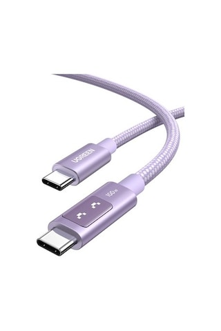 Ugreen Uno Usb-c 100w 5a Qc Pd Örgülü Hızlı Şarj Kablosu, 1 Metre, Mor,