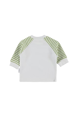 Nova Baby Yeşil Ema Kokulu Renglan Kol 1-9 Ay Sweatshirt - Ekru