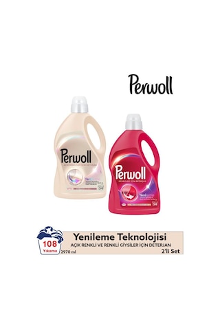 Hassas Bakım Sıvı Çamaşır Deterjanı Açık Renkliler 2.97 L Yenileme Renkli 2.97 L 2'li Set pkthbsbyrprwset2-5822