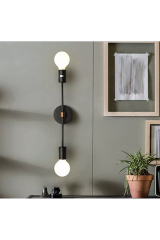 Burenze Modern Aplik Cotto Mat Siyah Aplik Şık Görsel E27 Duylu