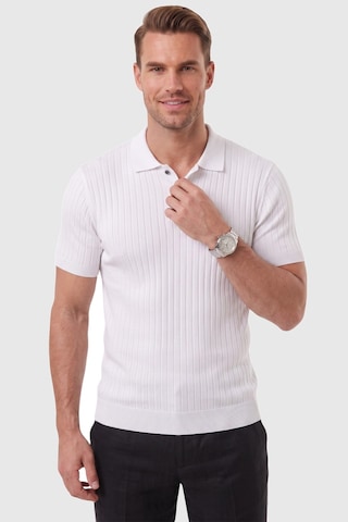 Rizzup Erkek Regular Fit Rahat Kesim Düğmeli Beyaz Polo Yaka Triko Tişört Yumuşak Likralı 2608210