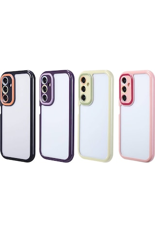 More Tr Samsung Uyumlu Galaxy A05s Kılıf Kamera Korumalı Renkli Kenar Ve Çerçeve Tasarımlı Mtr Vitamin Kapak-siyah