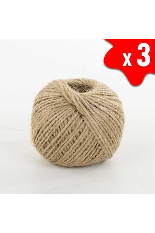 JUT DEKORATİF 3 TOP – 100 Metre 100 Gram ÇUVAL HASIR HALAT İPİ