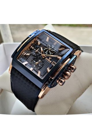 Raymond Swiss Lacivert Köşeli Erkek Kol Saati