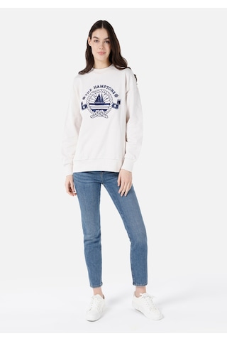Colin's Colins Comfort Fit Kadın Baskılı Beyaz Sweatshirt Cl1067957 Q1.v1 Ofw Beyaz