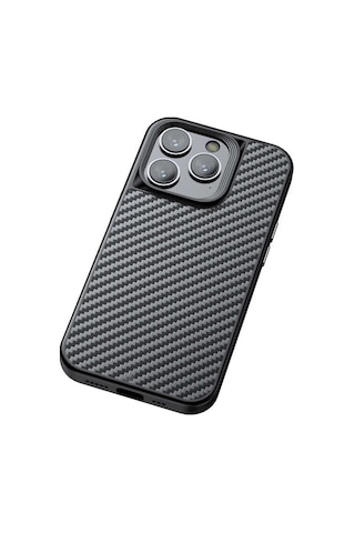 Wlons Apple Uyumlu iPhone 14 Pro Kılıf Aramid Karbon Fiber Magsafe Özellikli Wlons Radison Kapak WLONS-25395