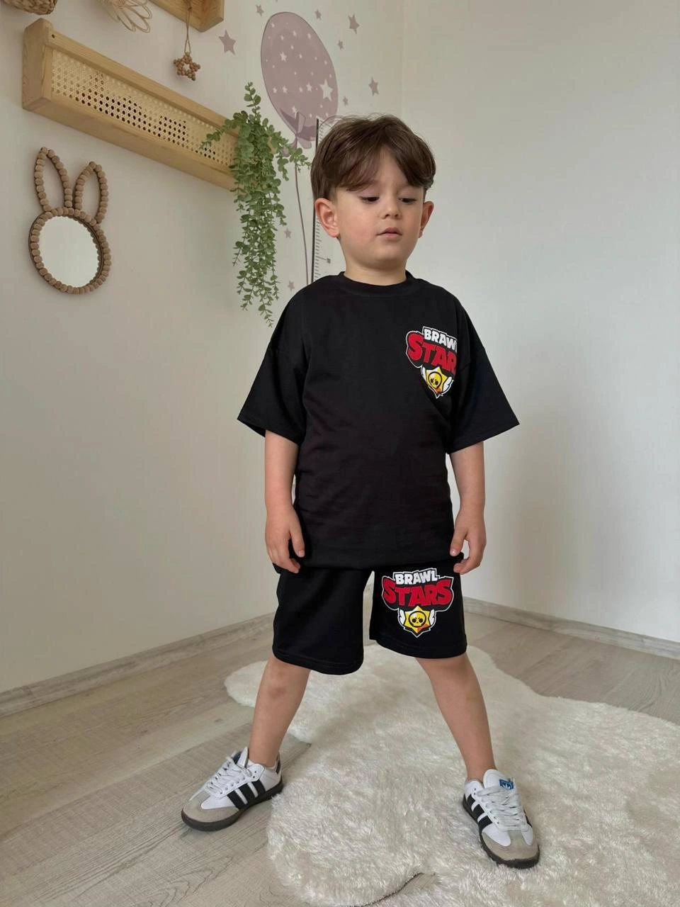 Cg Kids Sırt Baskı Karakter Baskılı Erkek Çocuk Alt Üst Takım Siyah