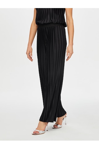 Faik Sönmez Beli Lastikli Kendinden Piliseli Wıde Leg Fıt Pantolon S26pnt003 Us26pnt00310 Siyah