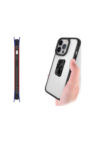 Apple Uyumlu iPhone 13 Pro Max Kılıf Zore V-bax Kapak Siyah