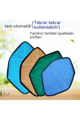 Eternal Luck İç Mekanda Giyilen Otomatik Ayakkabılar İçin Tembel Ayakkabı Kılıfı Mavi