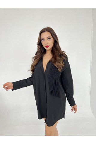 6309 Gömlek-siyah Si Yah