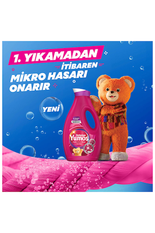 Yumoş Sıvı Bakım Deterjanı Renkliler - 1690 Ml 28 Yıkama - Pro-fibre Renk Koruma Ve Onarım 1690 ML