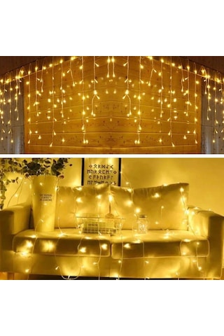 Perde Led Günışığı 3 X 1 8 Fonksiyonlu 16 Saçaklı .