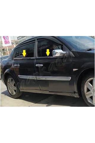 Markadan Renault Megane 2 Sedan Krom Cam Çıtası 2004-2010 4 Parça