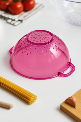 Akrilik Pembe Mini Pirinç Süzgeçi & Bakliyat Süzgeçi 3 Su Bardağı Ölçülü Çok Renkli