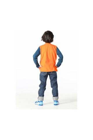 Casabony Trouble Maker Denim Pantolon +T-Shirt Takım-Indigo - Turuncu İndigo - Turuncu