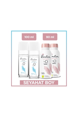 Emotion Joyous Deodorant 2x90 Ml & Ocean Fresh Pump Sprey Deodorant 2x100 Ml Seyahat Seti