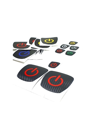Fiat Egea Sedan Logo Içi Power Buton Sticker 3 Lü Set