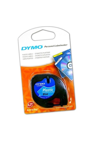 Dymo Letratag S0721650 Mavi Plastik Yedek Şerit Etiket 12MM X 4M