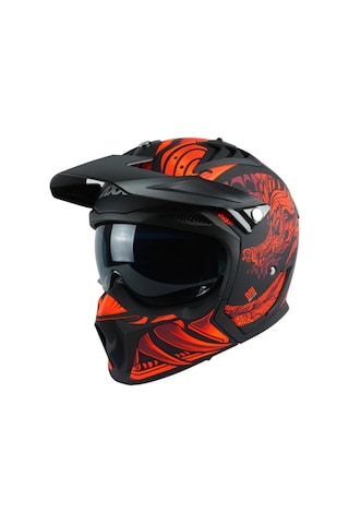 Axxis Hunter SV Oni B5 Sport Modüler Motosiklet Kaskı Kırmızı Siyah