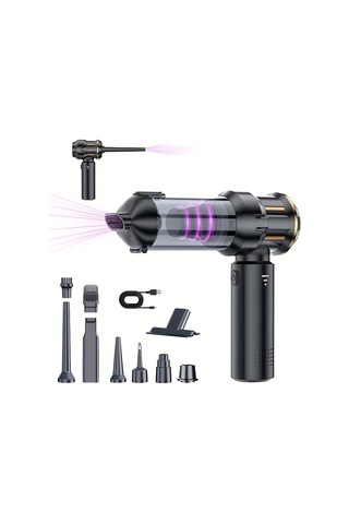 Fochsia Black Golden Kablosuz Şarjlı Yüksek Güçlü El Süpürgesi Ev Araç Toz Toplayıcı Üfleyici