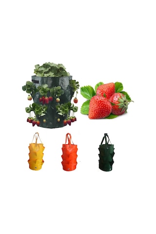 Suofeng Evde Kullanım İçin Pratik 3 Galon Asma Çiçek Torbası - Yüksek Dayanıklı Pe Malzeme, 2 Kulplu, Yeşil/turuncu/sarı Seçenekli