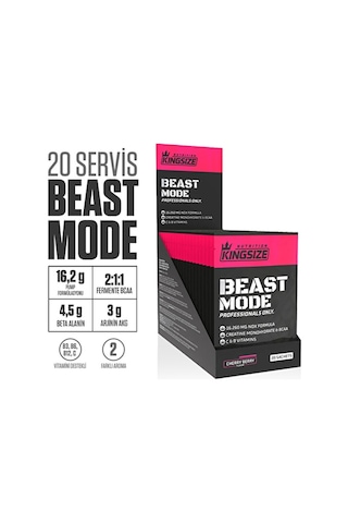 Kingsize Nutrition Beast Mode 21 Gr 20 Saşe - Kırmızı Meyveler Kırmızı Meyve