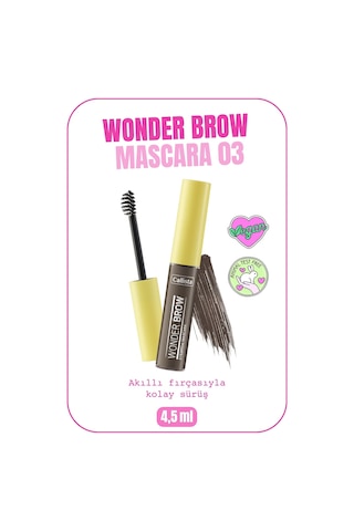 Callista Wonder Brow Eyebrow Mascara Kaş Maskarası 03 Koyu Kahve