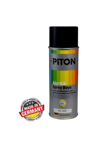 Piton Akrilik Sprey Boya 400 Ml Ral9005 Parlak Siyah